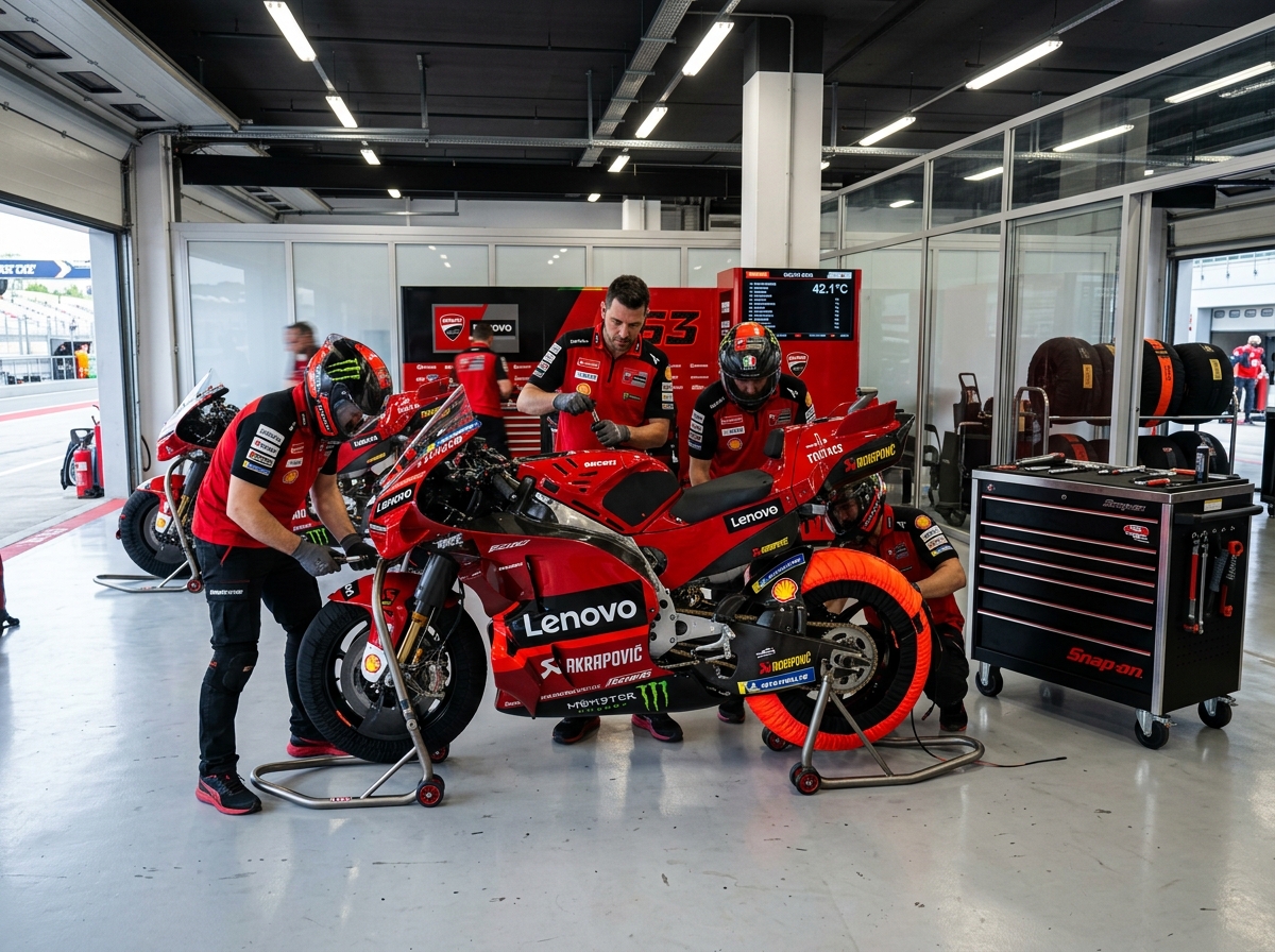Motorcycle Racing Pit Crew Support in Japan Circuit